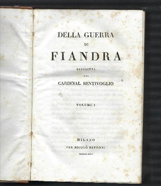 Della Guerra Di Fiandra - Bentivoglio Cardinal - copertina