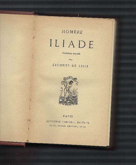 Iliade - copertina