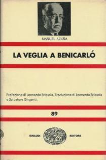 La veglia a Benicarlo' - Manuel Azana - copertina