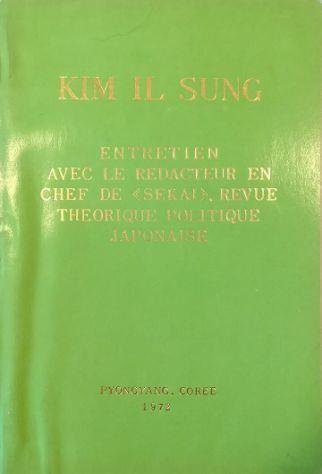Entretien avec le redacteur en chef de «Sekai», revue theorique politique japonaise - Il Sung Kim - copertina