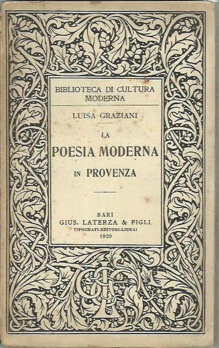 La poesia moderna in Provenza - Luisa Graziani - copertina