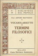 Vocabolarietto di termini filosofici