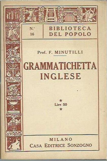 Grammatichetta inglese - F. Minutilli - copertina