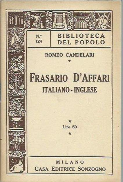 Frasario d'affari italiano - inglese - Romeo Candelari - copertina