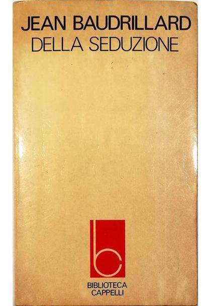 Della seduzione - copertina