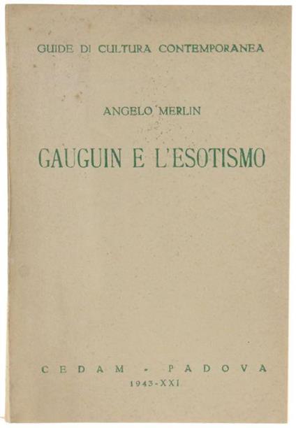 Gauguin E L'esotismo - Angelo Merlin - copertina