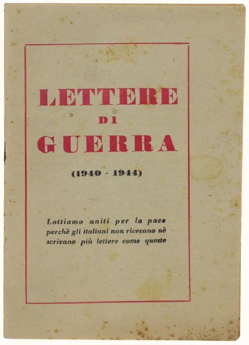 Lettere Di Guerra (1940-1944) - Alessandro Franci - copertina