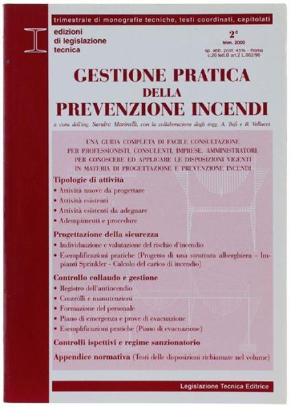 Gestione Pratica Della Prevenzione Incendi - Sandro Marinelli - copertina