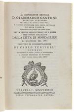 Capitolo Di Congratulazione… Al Convincente Oratore D. Gianmarco Cantone, Patrizio Albesano… In Occasione Che Predicò Con Esimio Frutto Nella Chiesa Parrocchiale Di Santa Maria… Della Città Di Moncalieri, La Quaresimo Del 1783