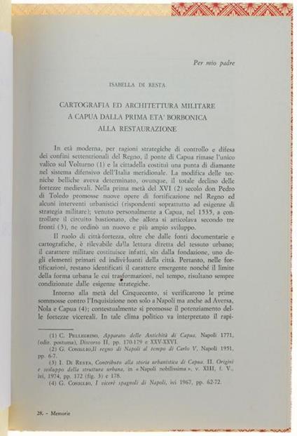 Cartografia Ed Architettura Militare A Capua Dalla Prima Eta' Borbonica Alla Restaurazione - Isabella Di Resta - copertina