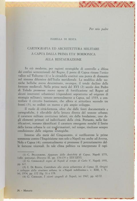 Cartografia Ed Architettura Militare A Capua Dalla Prima Eta' Borbonica Alla Restaurazione - Isabella Di Resta - copertina