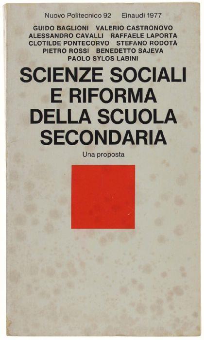 Scienze Sociali E Riforma Della Scuola Secondaria. Una Proposta - copertina