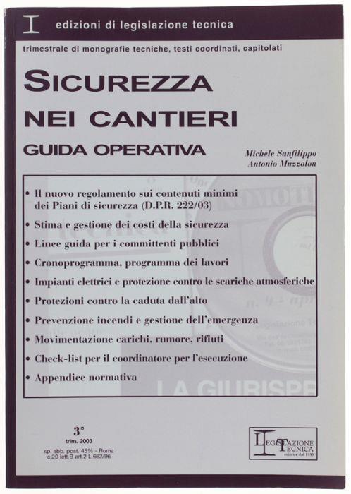 Sicurezza Nei Cantieri. Guida Operativa - copertina