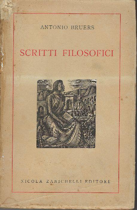 Scritti Filosofici - Antonio Bruers - copertina