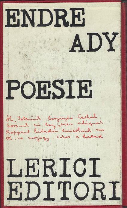 Poesie - Endre Ady - copertina