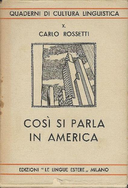 Così Si Parla In America - Carlo Rossetti - copertina