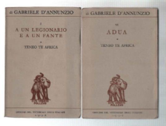 Teneo Te Africa. 6 Volumi - Gabriele D'Annunzio - copertina