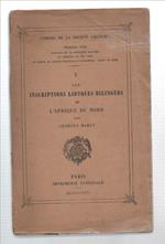 Les Inscriptions Lybyques Bilingues De L'afrique Nu Nord