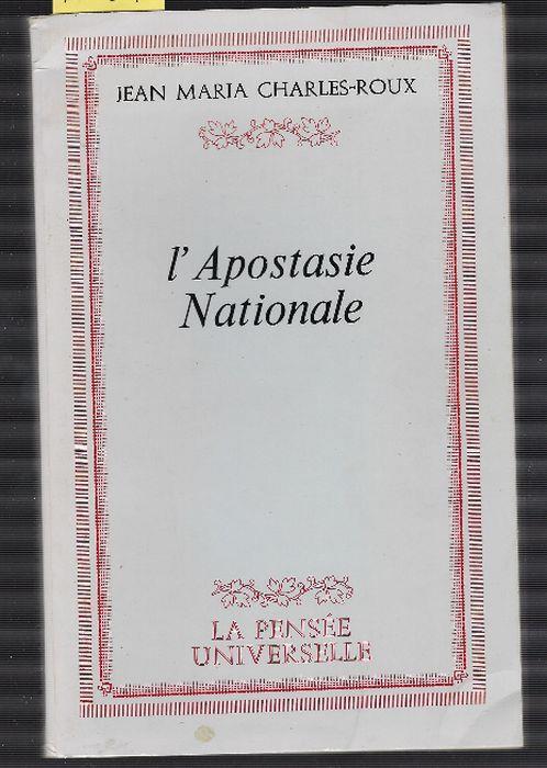 L' apostasie Nationale - copertina