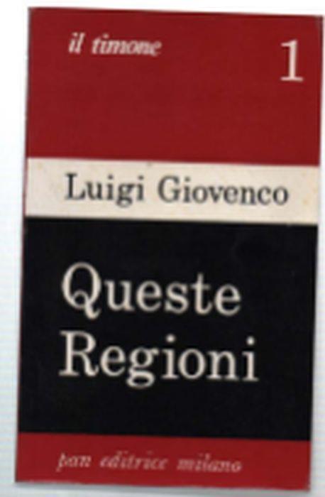 Queste Regioni - Luigi Giovenco - copertina