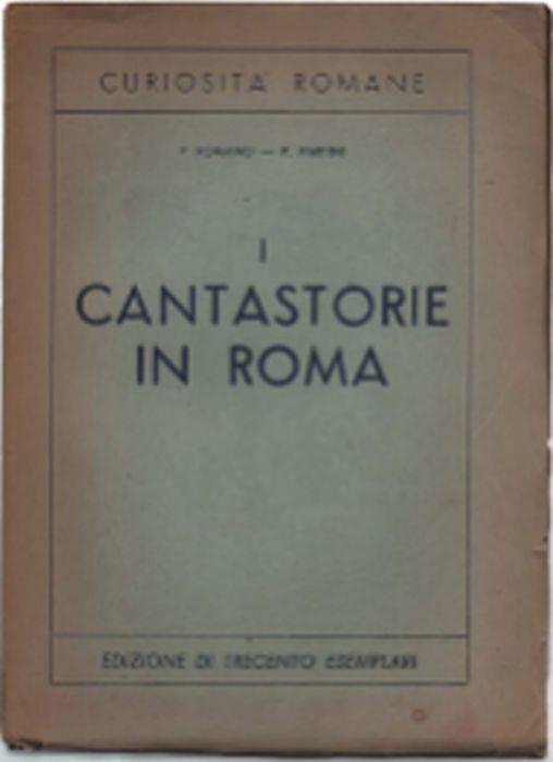 I Cantastorie In Roma - P. Romano - copertina
