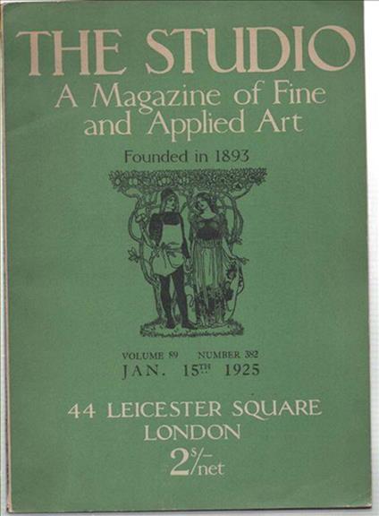 The Studio. A Magazine Of Fine And Applied Art. Founded In 1893. Volume 89 Nu.. - copertina