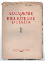 Accademie E Biblioteche D'italia. Anno Ix - N. 3-4 Maggio-Giugno Luglio-Agost..