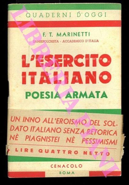 L’esercito italiano. Poesia armata - Filippo Tommaso Marinetti - copertina