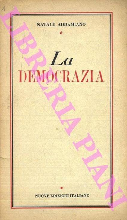 La Democrazia - Natale Addamiano - copertina