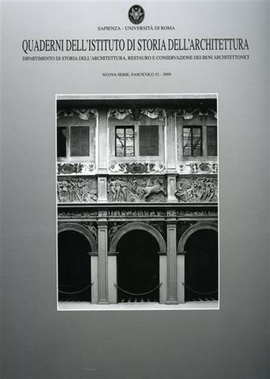 Quaderno dell'Istituto di Storia dell'Architetturra. Nuova serie vol. 52 - copertina