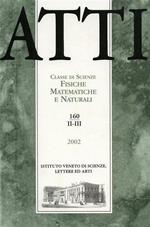 Atti. Classe di Scienze Fisiche, Matematiche e Naturali. N. 160. fascicolo II - III