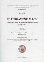 Le pergamene albesi conservate presso la Biblioteca Reale di Torino 1213 - 1455