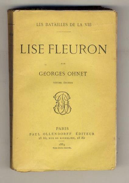 Lise Fleuron. 6ème édition - Georges Ohnet - copertina