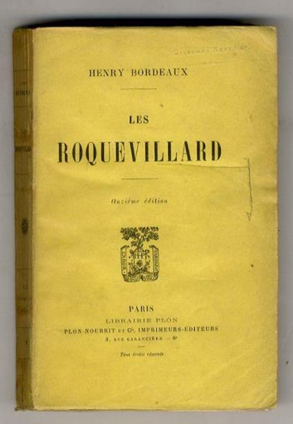 Les Roquevillard. 11ème édition - Henry Bordeaux - copertina