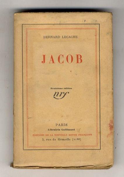 Jacob - Bernard Lecache - copertina