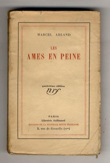 Les Ames en peine. 4ème édition - Marcel Arland - copertina