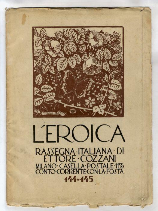 EROICA (L'). Rassegna italiana di Ettore Cozzani. [Quaderno] 144-145 - copertina