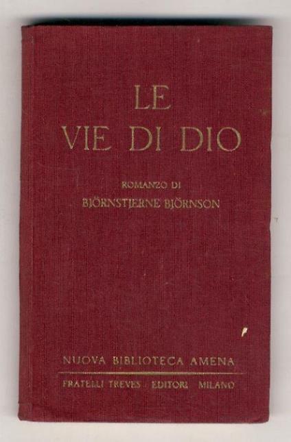 Le vie di Dio. Traduzione di A. Tovajera - Bjørnstierne Bjørnson - copertina