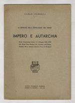 IV annuale della fondazione dell'Impero: Impero e autarchia. Radio trasmissione tenuta il 9 maggio 1940-XVIII alla Radio Fiera Modena per iniziativa dell'Istituto Fascista Africa Italiana (Sezione Prov. di Modena)