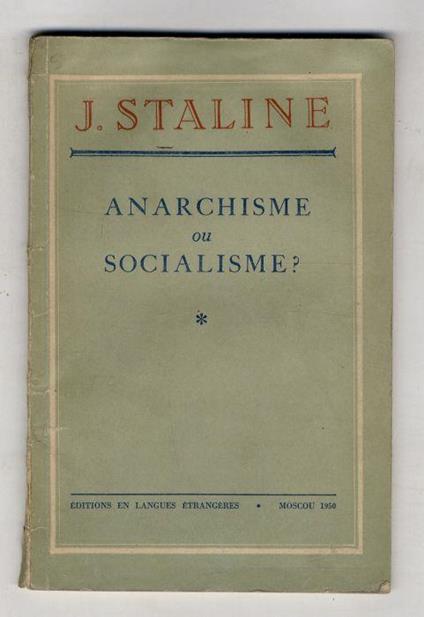 Anarchisme ou socialisme? - copertina