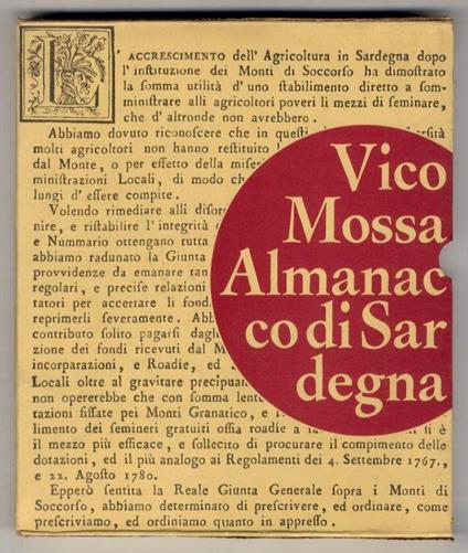 Almanacco di Sardegna - Vico Mossa - copertina