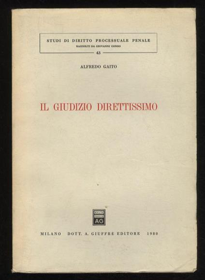 Il giudizio direttissimo - Alfredo Gaito - copertina