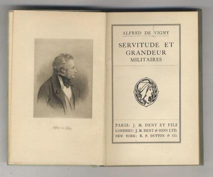 Servitude et grandeur militaires - Alfred de Vigny - copertina