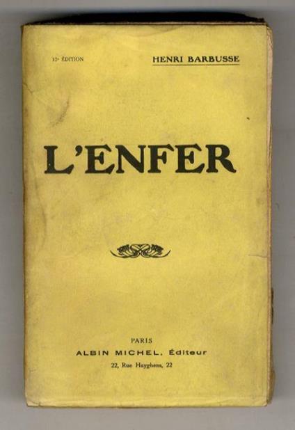 L' Enfer. 12ème édition - Henri Barbusse - copertina