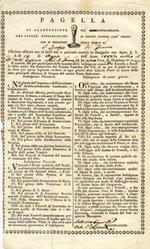 PAGELLA di aggregazione alla confraternita del Sangue Preziosissimo di Nostro Signore Gesù Cristo che si eseguisce nella chiesa di S. Ignazio di Fermo. [...] A dì 15 di maggio dell'anno 1838 fu ascritto il Sig. conte Eufemio Vinci di Fermo [...]