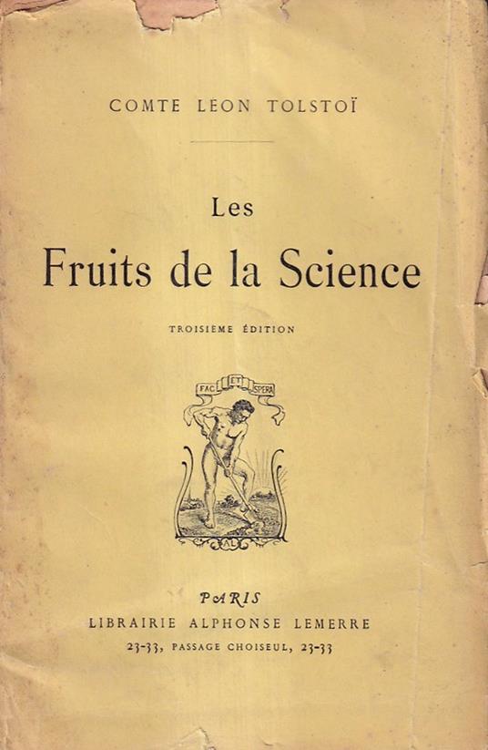 Les Fruits De La Science - Leo N. Tolstoj - copertina