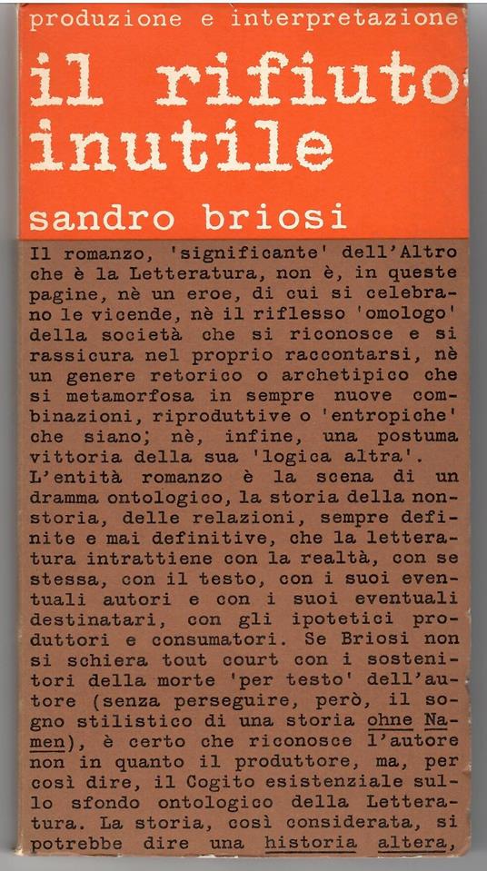 Il Rifiuto Inutile - Sandro Briosi - copertina