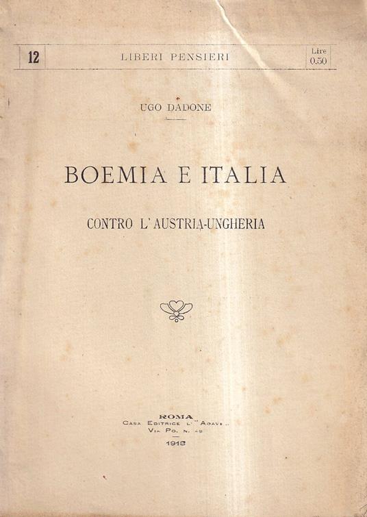 Boemia e Italia Contro l'Austria-Ungheria - copertina