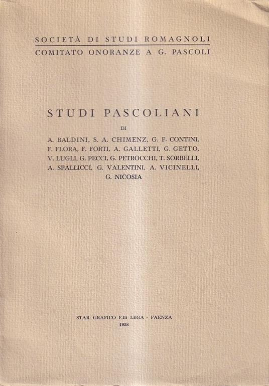 Studi Pascoliani - copertina