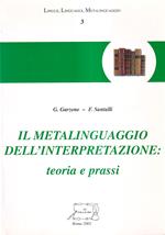 Il Metalinguaggio dell'interpretazione: Teoria e Prassi, Il Metalinguaggio dell'interpretazione: Teoria e Prassi